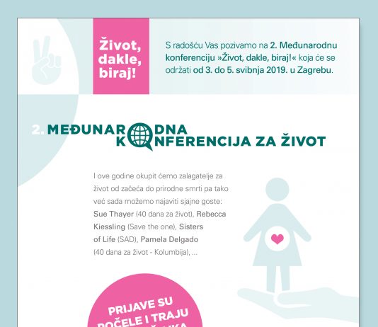 Prijave za 2. Međunarodnu konferenciju za Život / Applications for the 2nd International pro-life conference